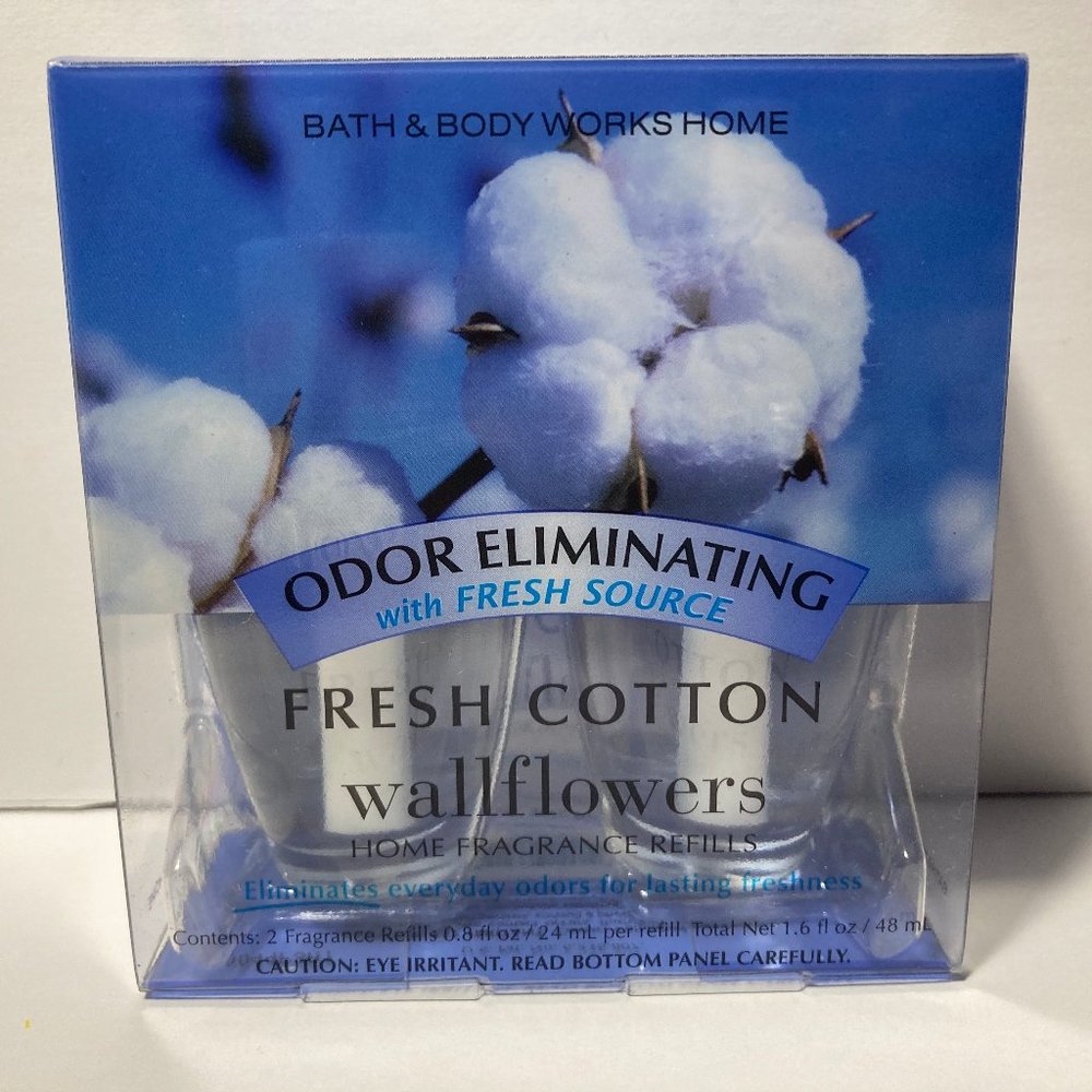 3 Bath & Body Works Wallflowers 2pk Fresh Cotton